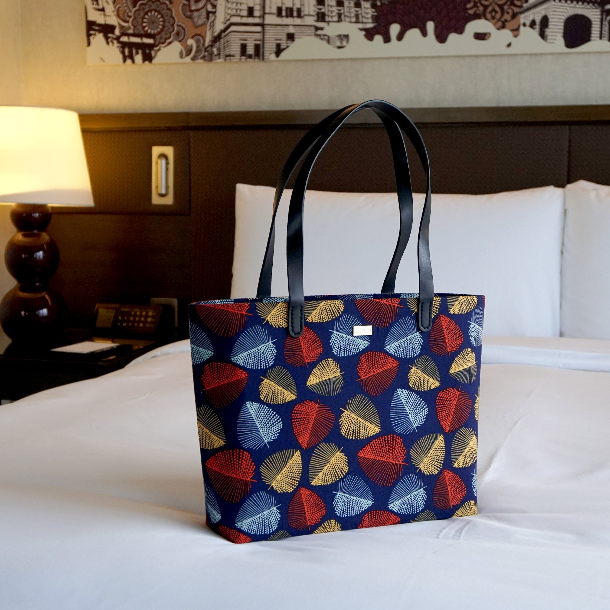 Zipper Top Tote Bag - Fall