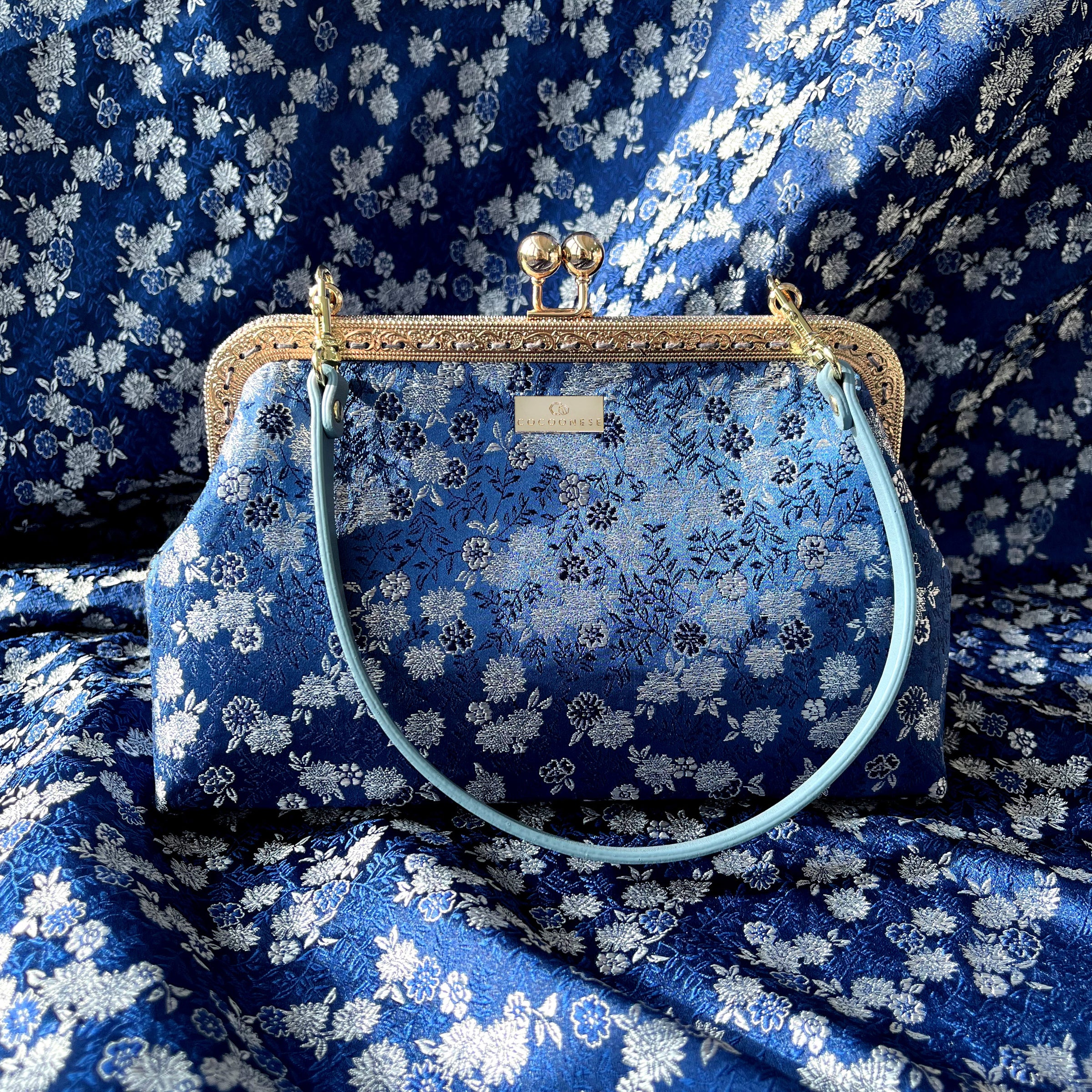 20% OFF - Underarm Bag - Silver Floral