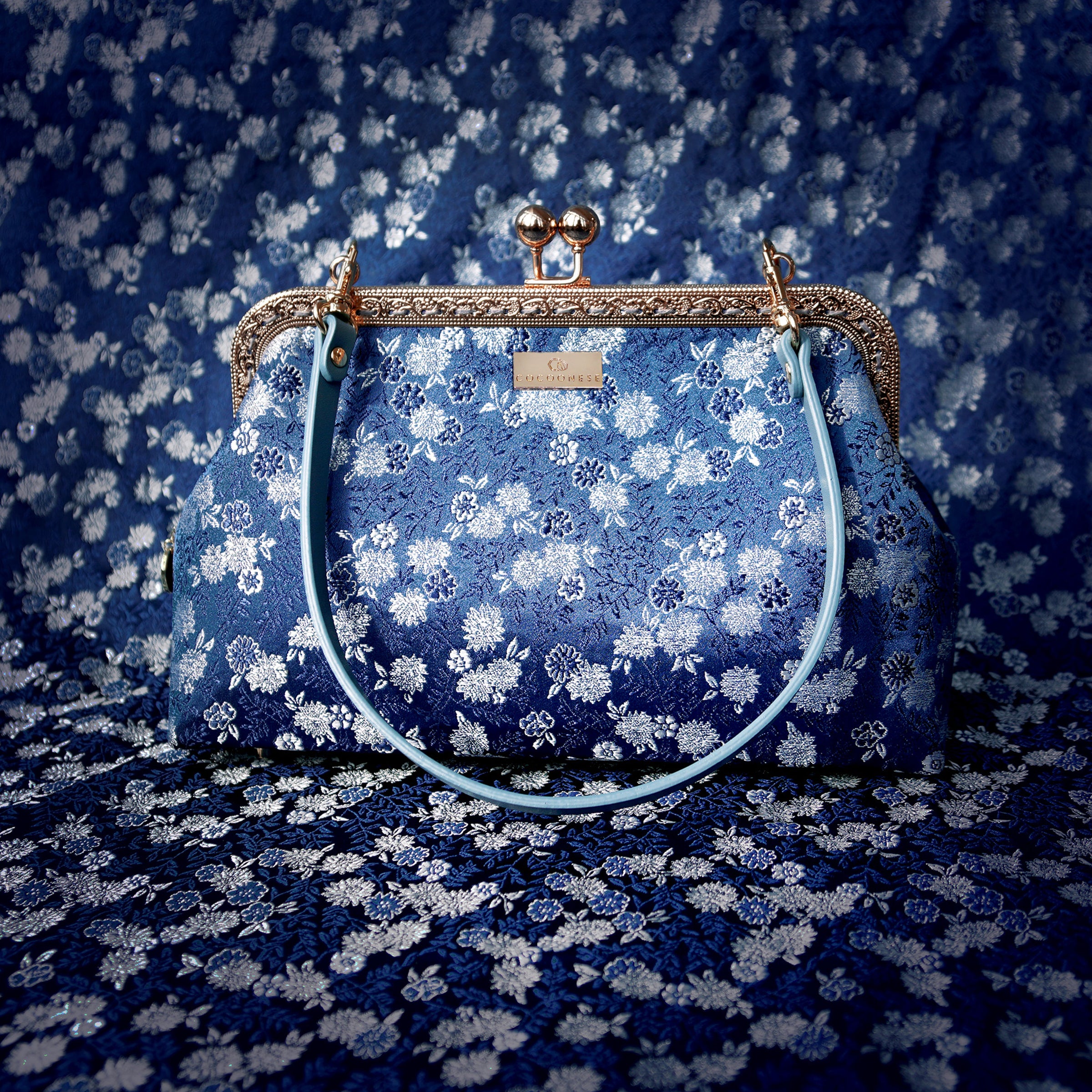 20% OFF - Underarm Bag - Silver Floral