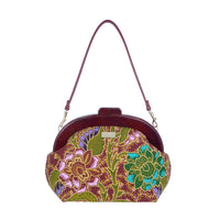 Round Crossbody Bag With Wooden Frame - Jonna
