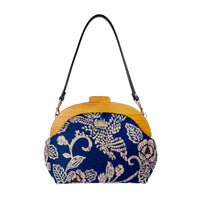 Round Crossbody Bag With Wooden Frame - Rome Rose