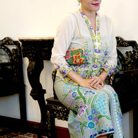 Batik Sarong Wrapped Skirt - Melati Salju (LG)