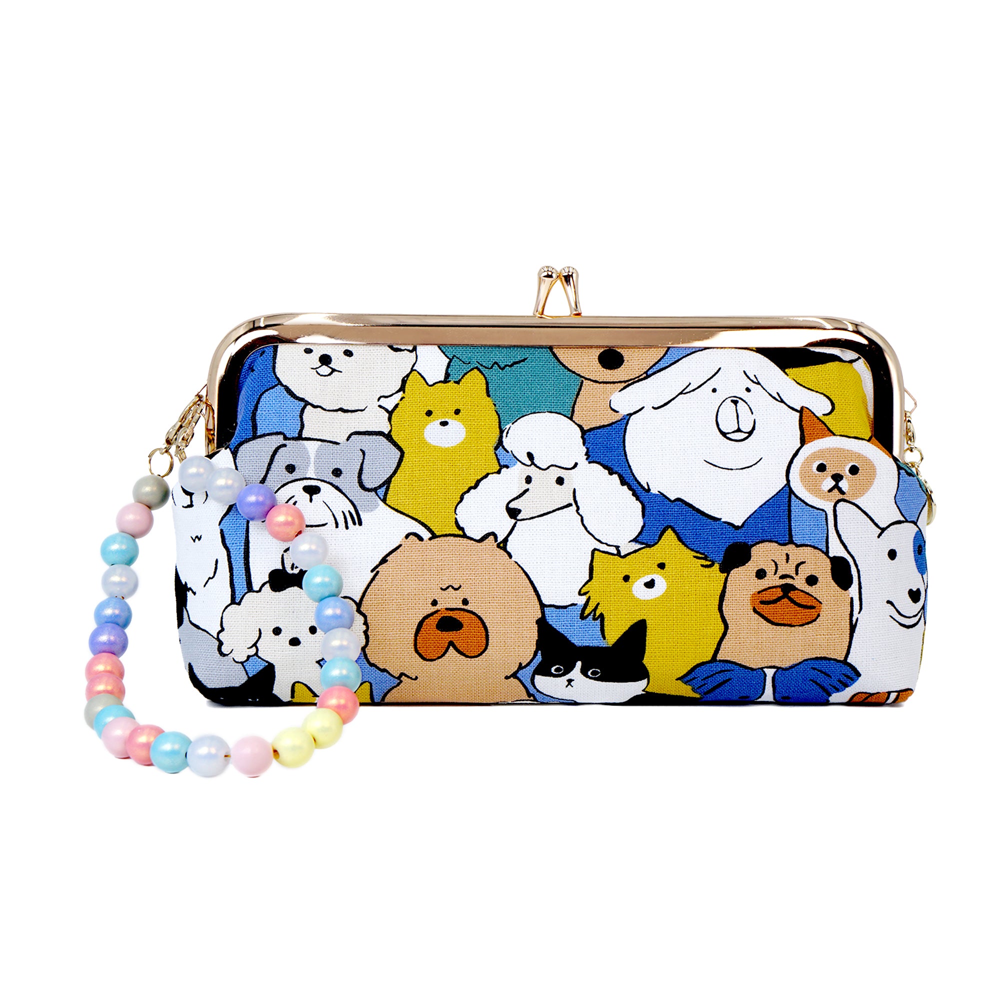 Wristlet Pouch - Dogs Crowd