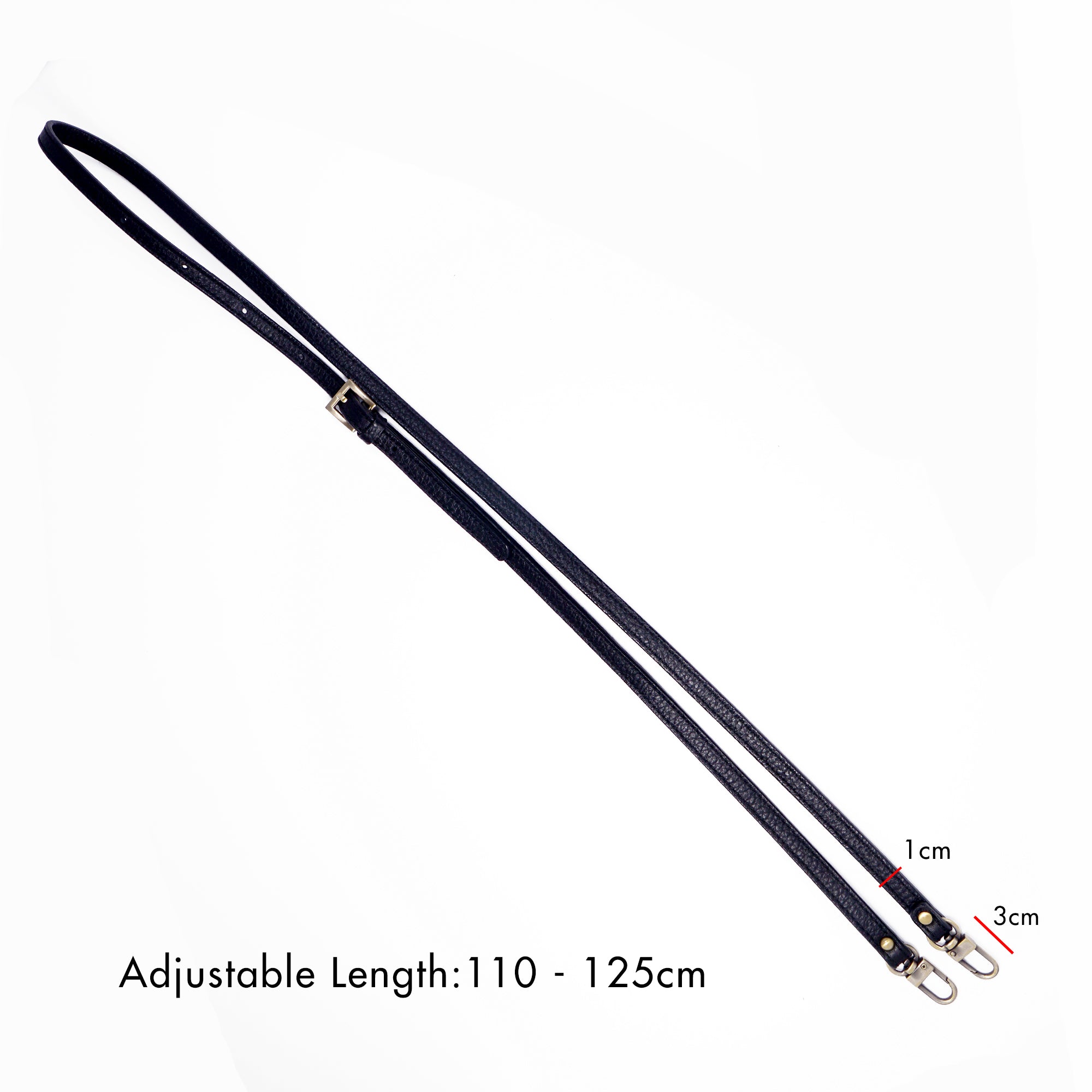 Leather Strap For Crossbody 120cm - Bronze Hardware