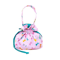 50% OFF - Drawstring Top Handle Handbag  -  bow tie