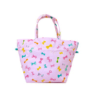 50% OFF - Drawstring Top Handle Handbag  -  bow tie