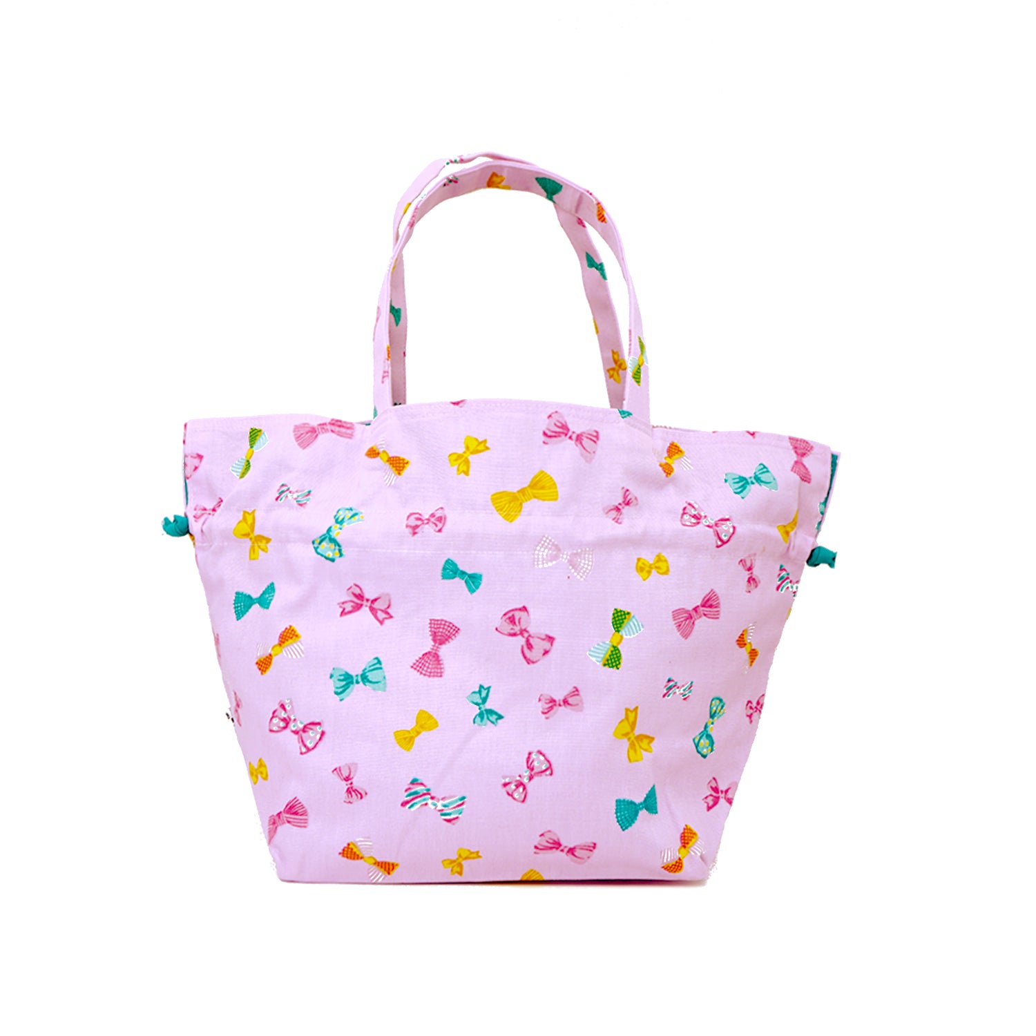 50% OFF - Drawstring Top Handle Handbag  -  bow tie