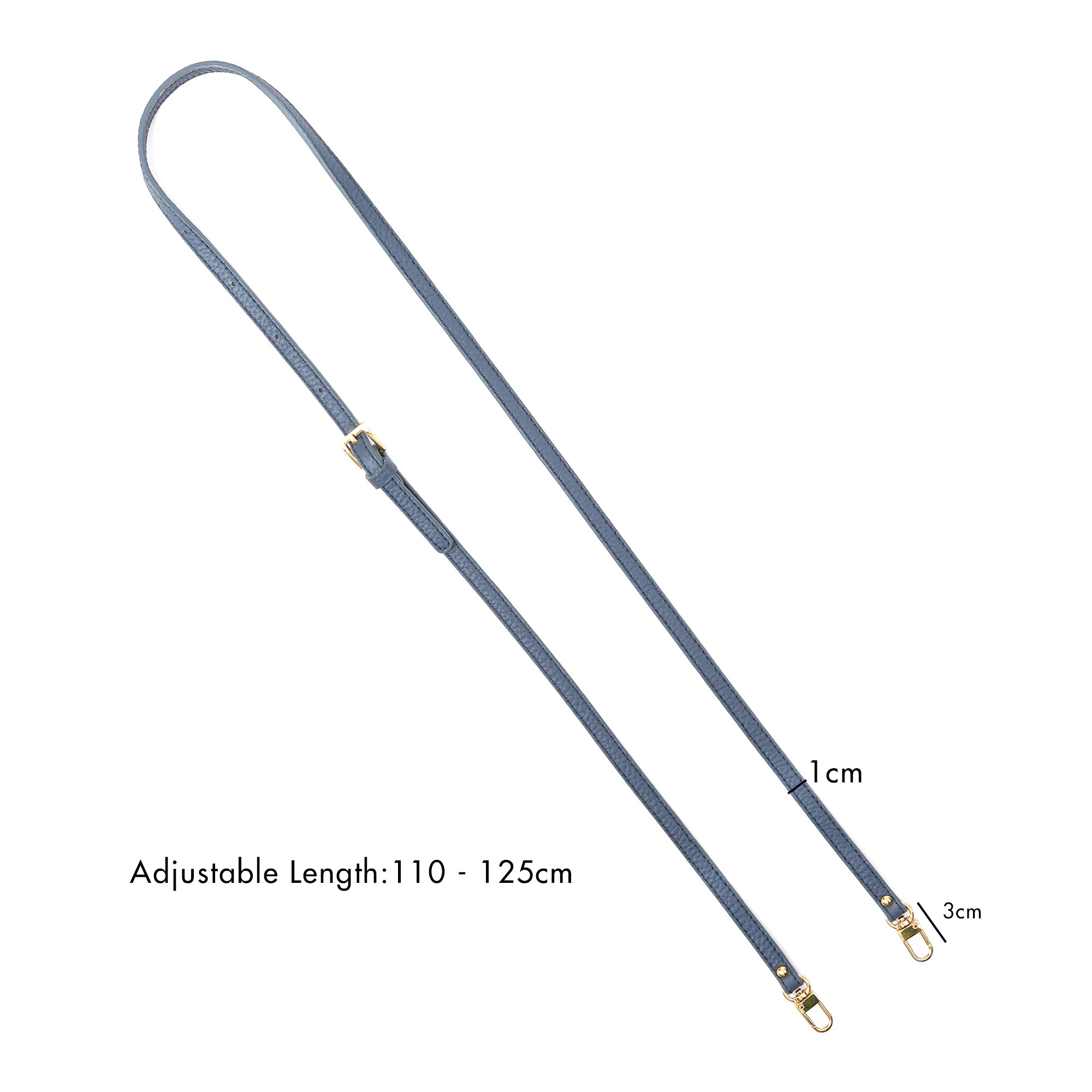 Leather Strap For Crossbody 120cm -Gold Hardware