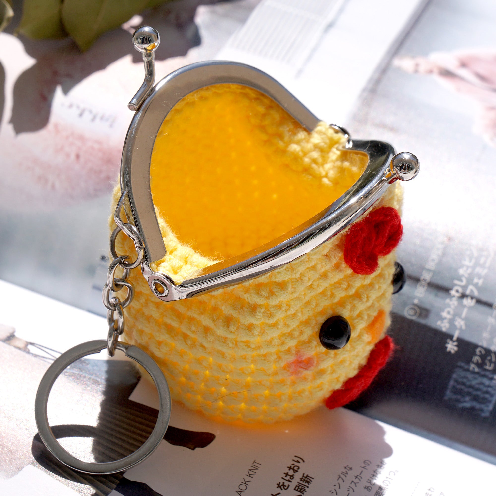 Animal Coin Purse with Key Chain - Chick