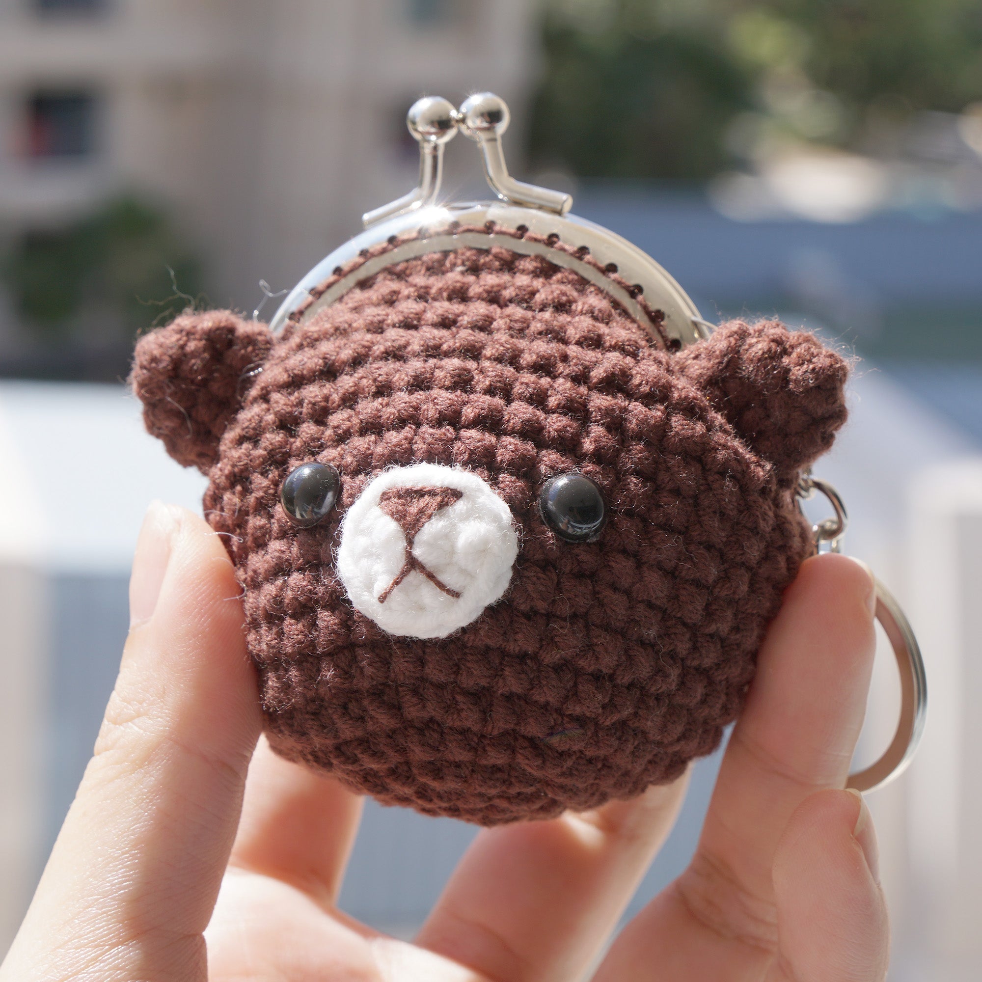 Animal Coin Purse with Key Chain - Little Bear