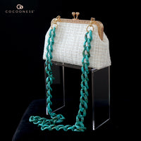 Acrylic Bag Chain Strap - Blue Bird