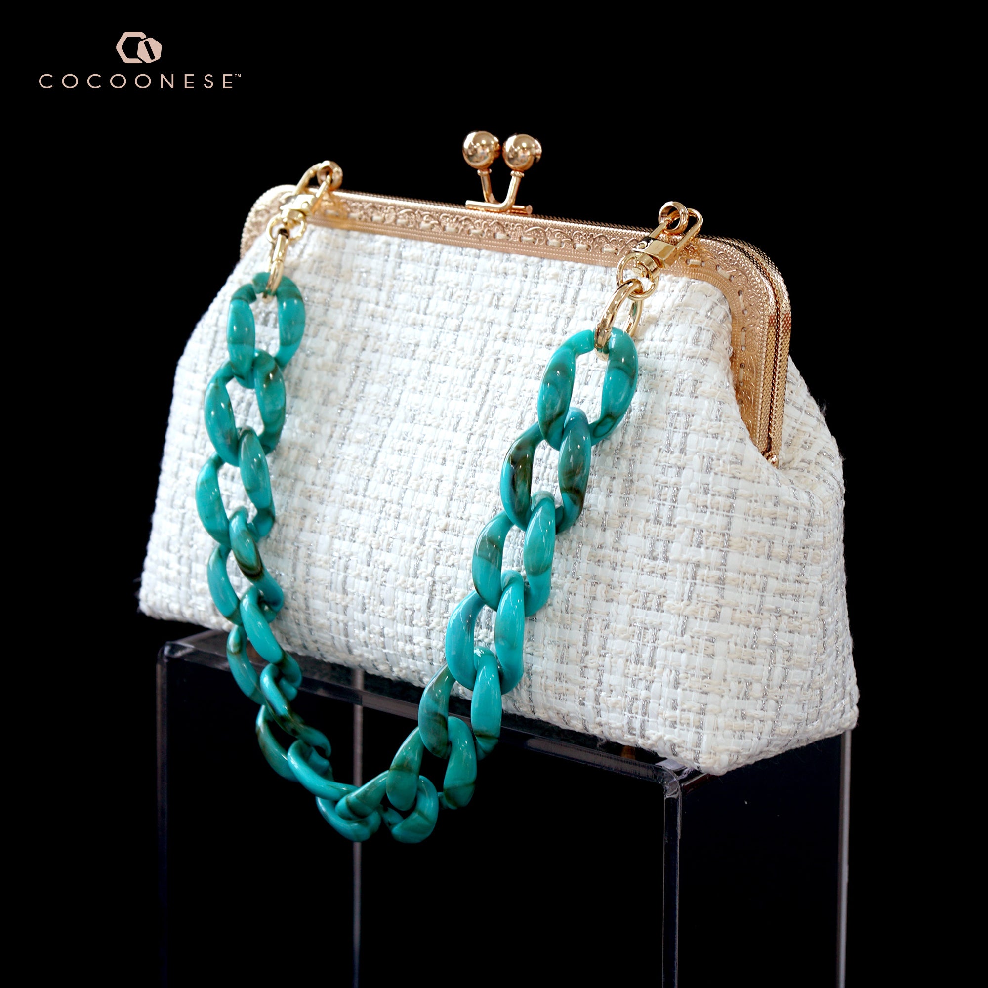 Acrylic Bag Chain Strap - Blue Bird