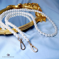 Imitation Pearl Bead Bag Chain Strap - Gin Fizz