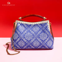 50% OFF - Amber Resin Top Handle Bag - Royal Songket (LS)