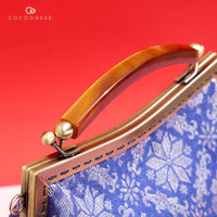 50% OFF - Amber Resin Top Handle Bag - Royal Songket (LS)