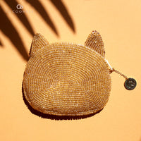 Beaded Coin Purse - Handsome Cat