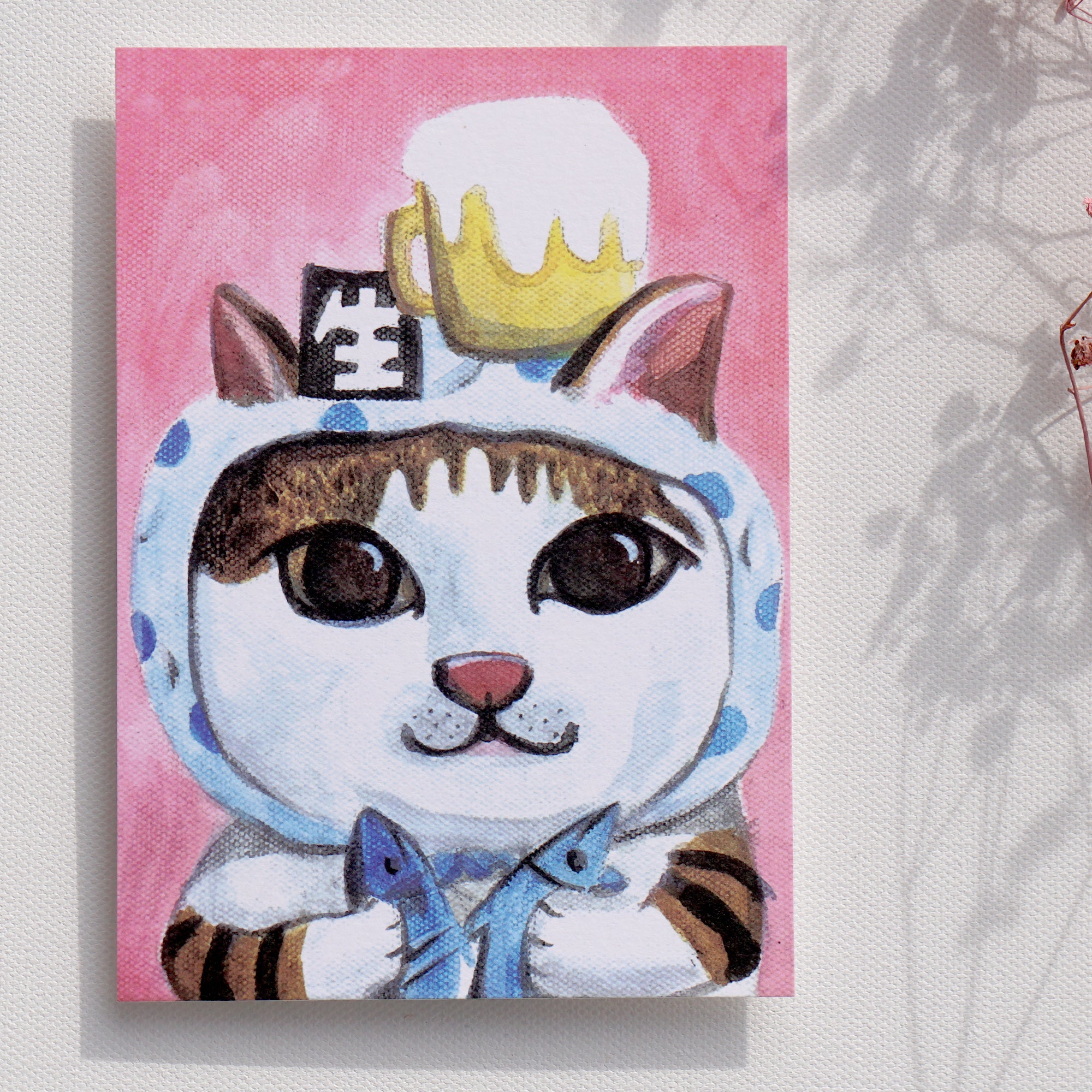 Postcards - "Beer child cat" fun party