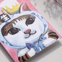 Postcards - "Beer child cat" fun party