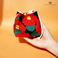 30% OFF - Ditty Drawstring Bag - Camellia Japonica