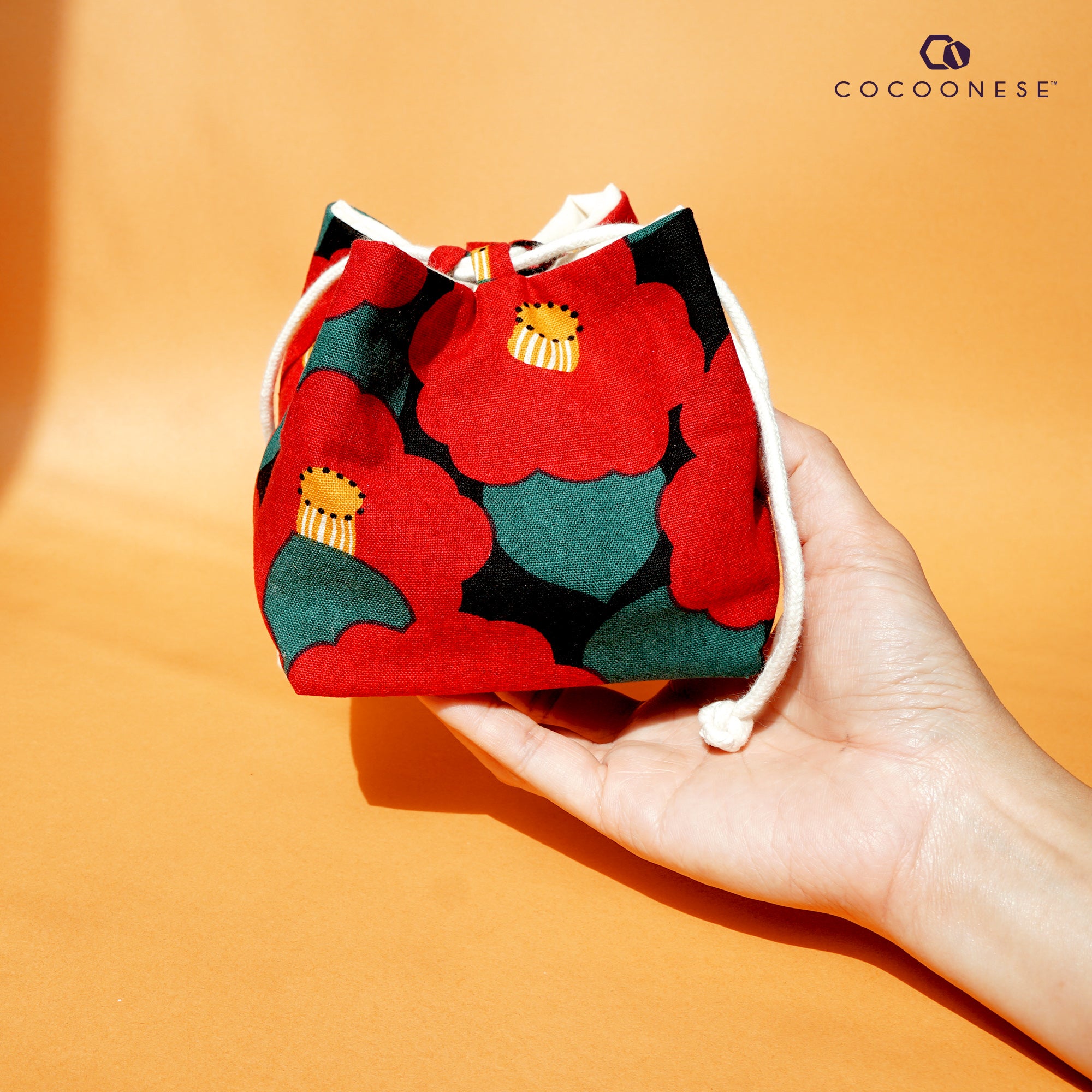 30% OFF - Ditty Drawstring Bag - Camellia Japonica