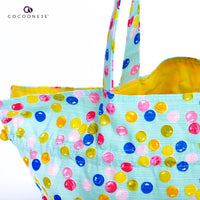 50% OFF - Drawstring Top Handle Handbag  - Bubble