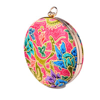 Round Hard Case Bamboo Handle Bag - Tango