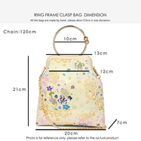 Ring Handle Chain Bag - Hundred Flowers
