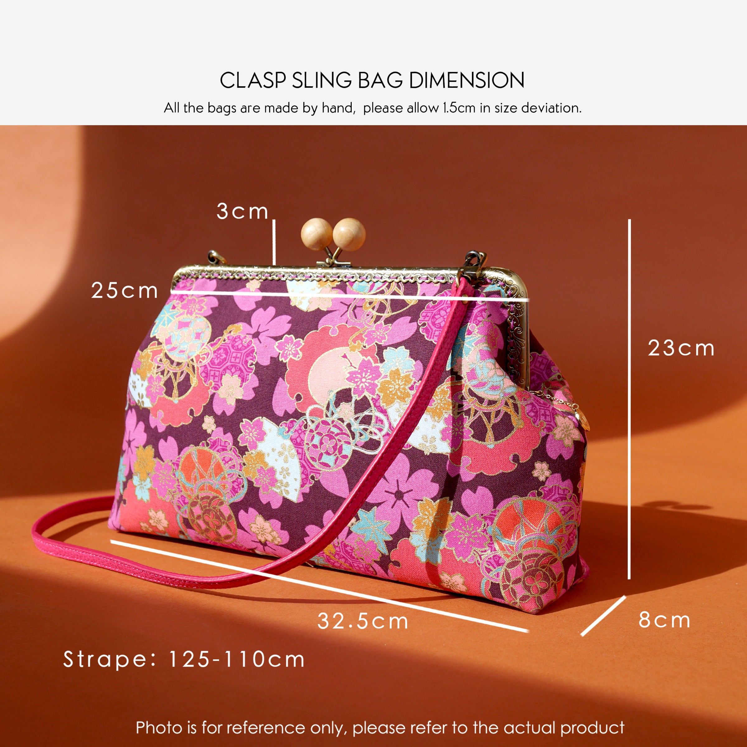 50% OFF - Clasp Sling Bag - Natsume(RD)