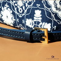 30% OFF - Trapezoid Crossbody Bag - Blue Tiles