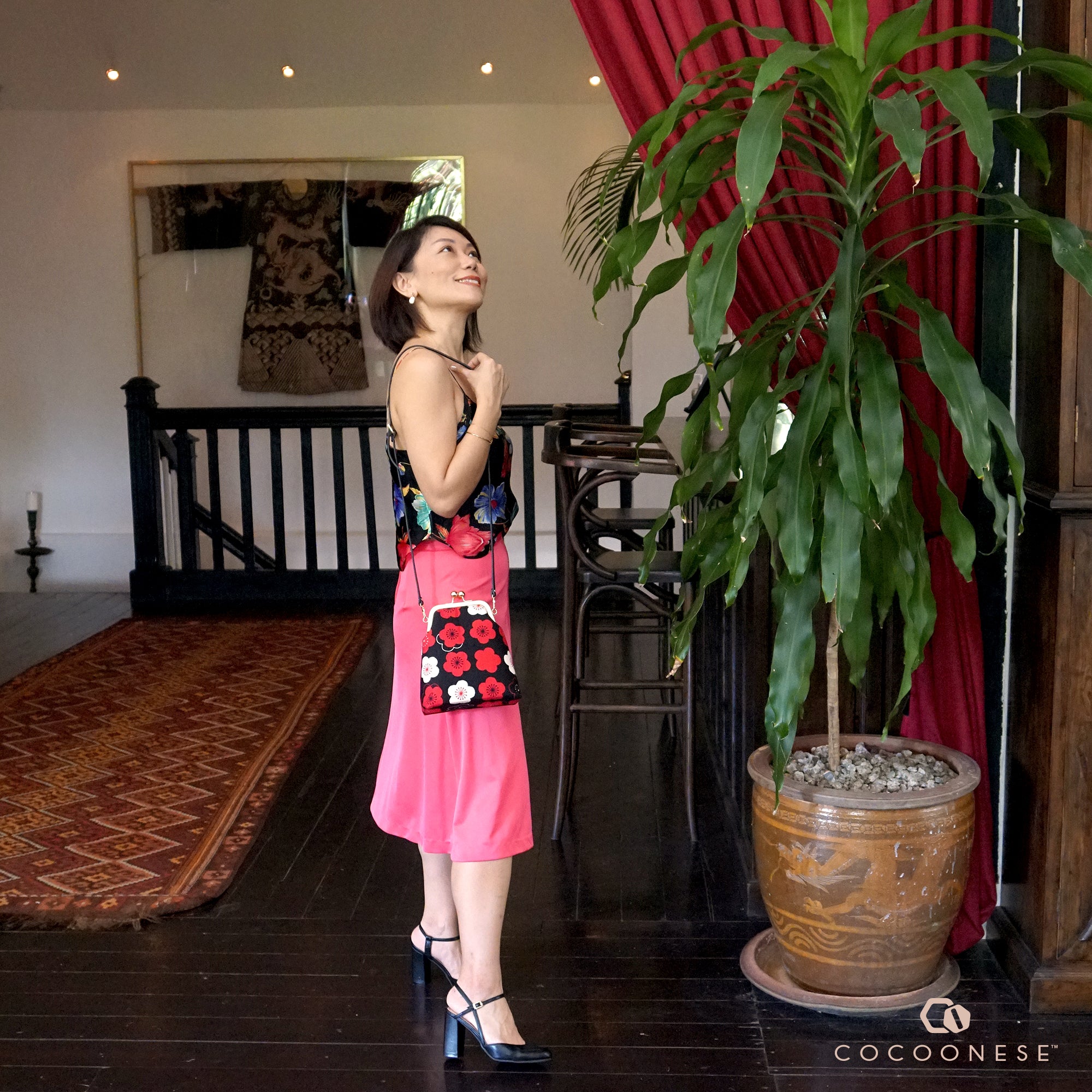 50% OFF - Trapezoid Crossbody Bag - Uguisu Ume