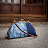 Arc Shape Frame Bag - Shibori Water Wave