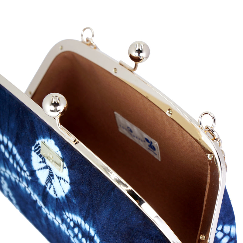 Arc Shape Frame Bag - Shibori Herbal Vine