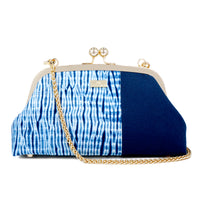 Arc Shape Frame Bag - Shibori Water Wave