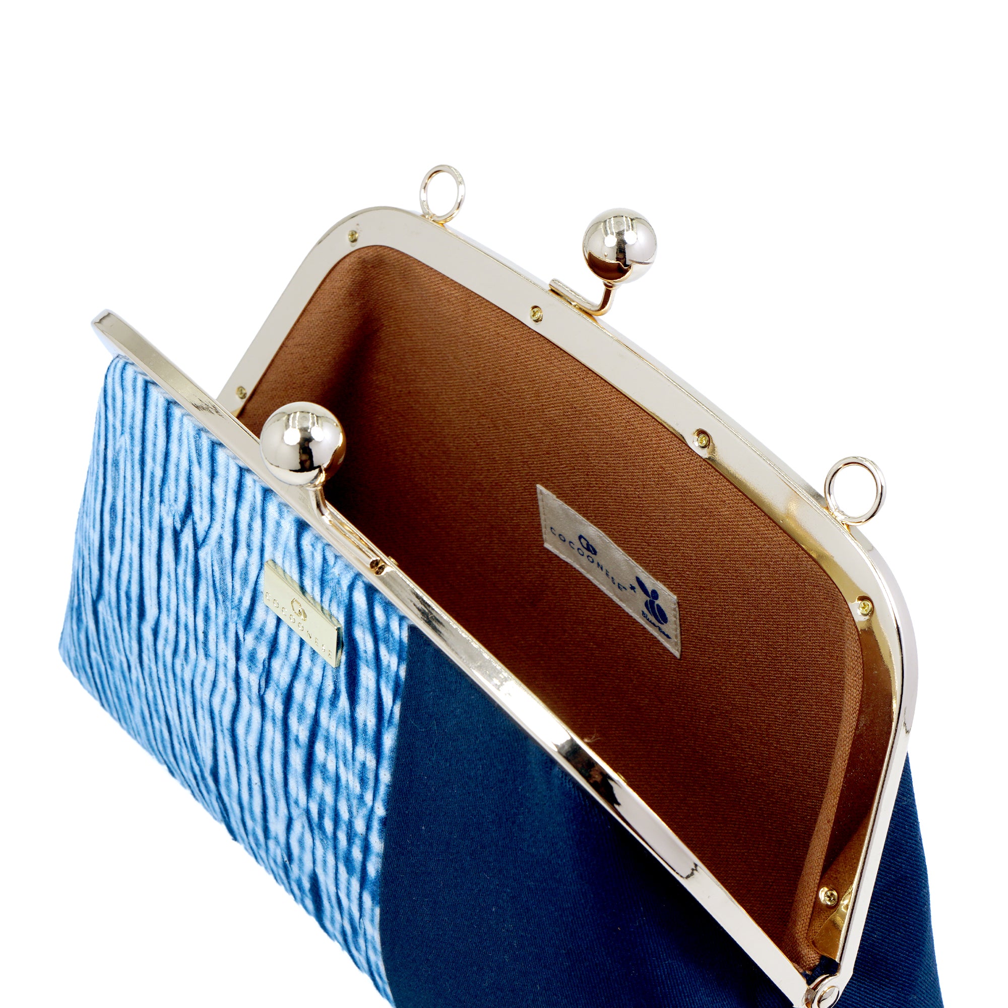Arc Shape Frame Bag - Shibori Water Wave