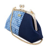 Arc Shape Frame Bag - Shibori Water Wave