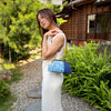 Arc Shape Frame Bag - Shibori Water Wave