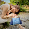 Amber Resin Top Handle Bag  - Shibori Water Wave