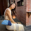 Arc Shape Frame Bag - Shibori Water Wave