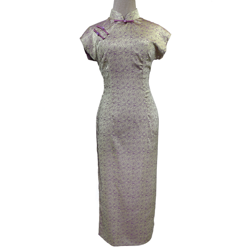 Short Sleeve Cheongsam - Twilight Flower