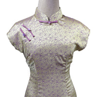 Short Sleeve Cheongsam - Twilight Flower