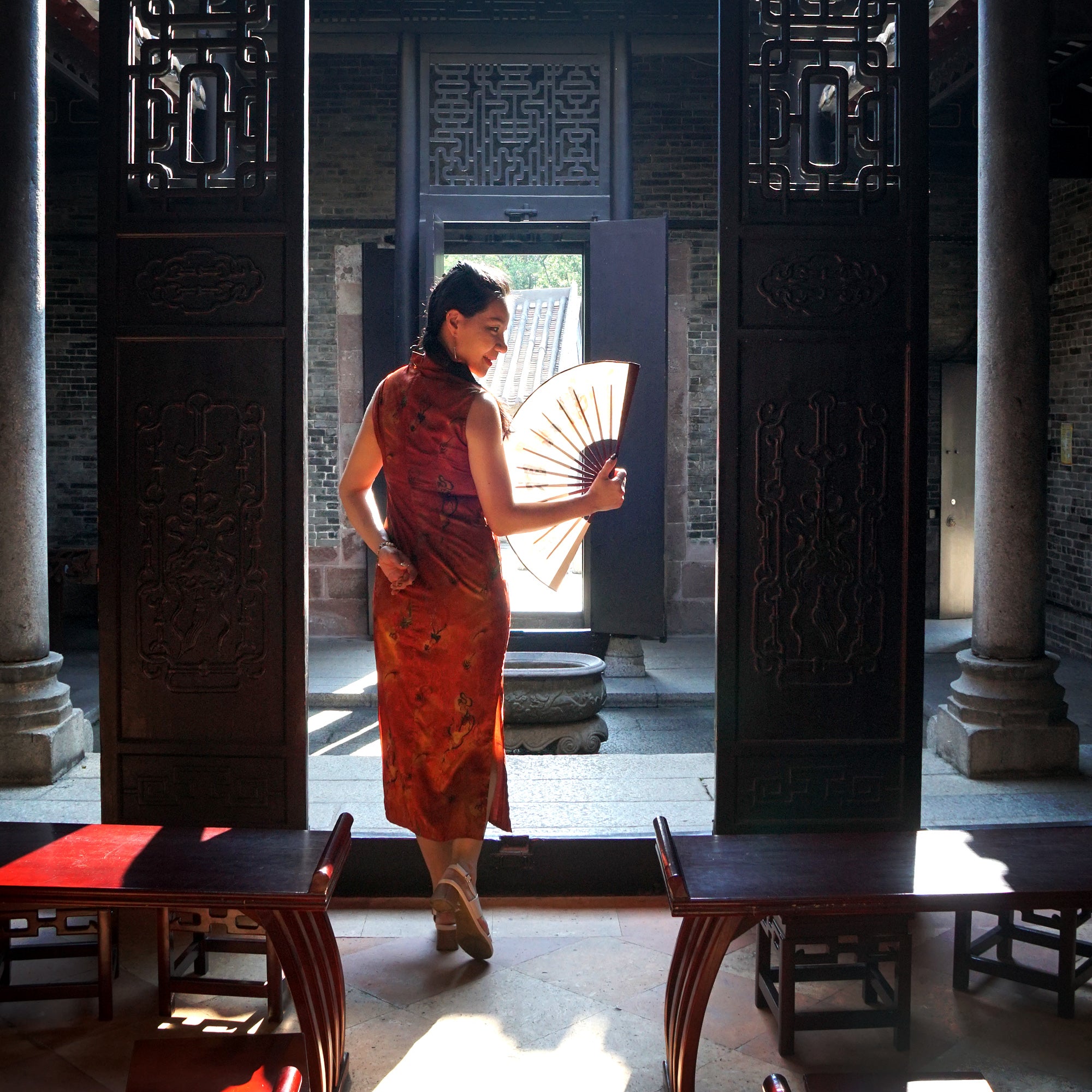 Modified Sleeveless Cheongsam - Dunhuang