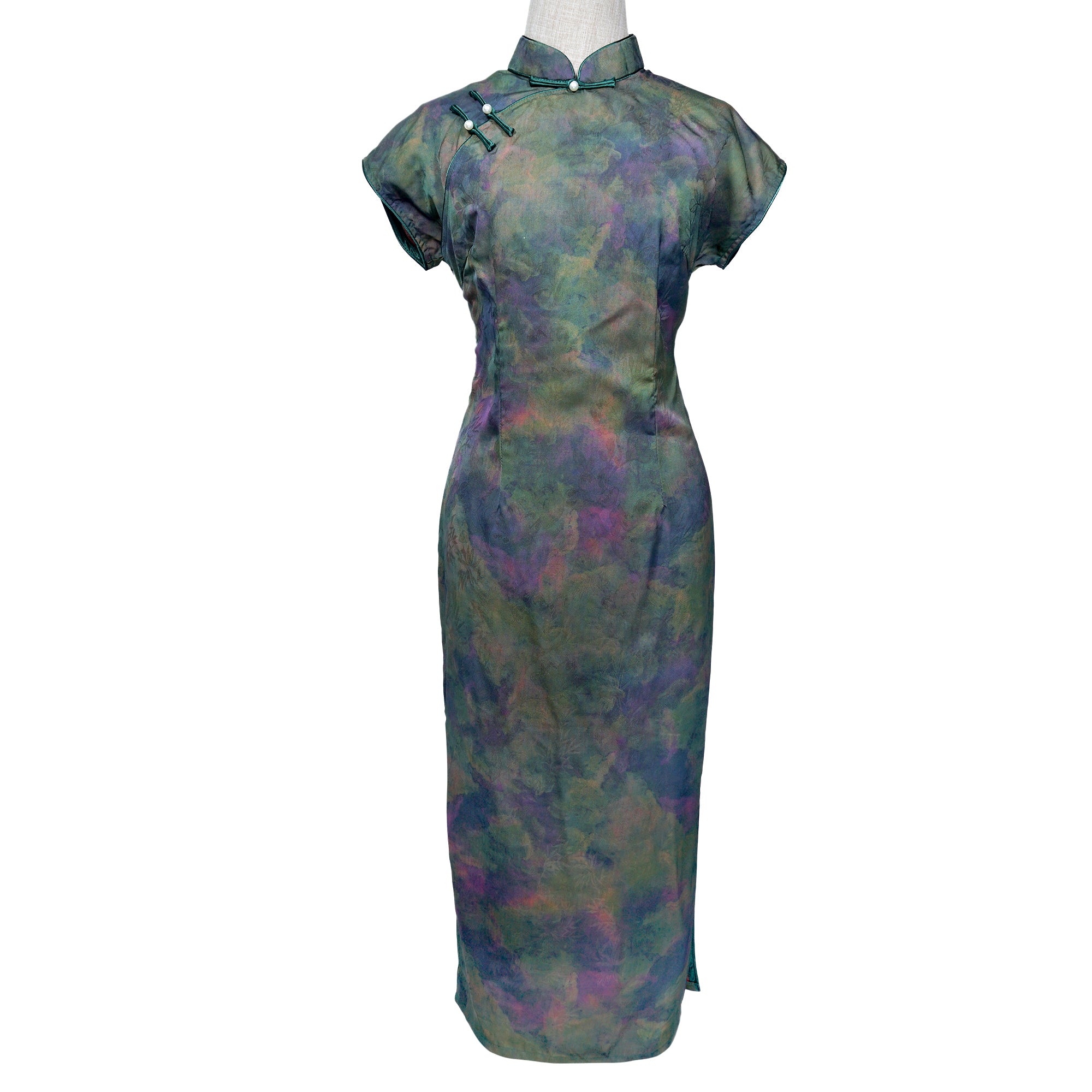 Short Sleeve Cheongsam - Monet Wall