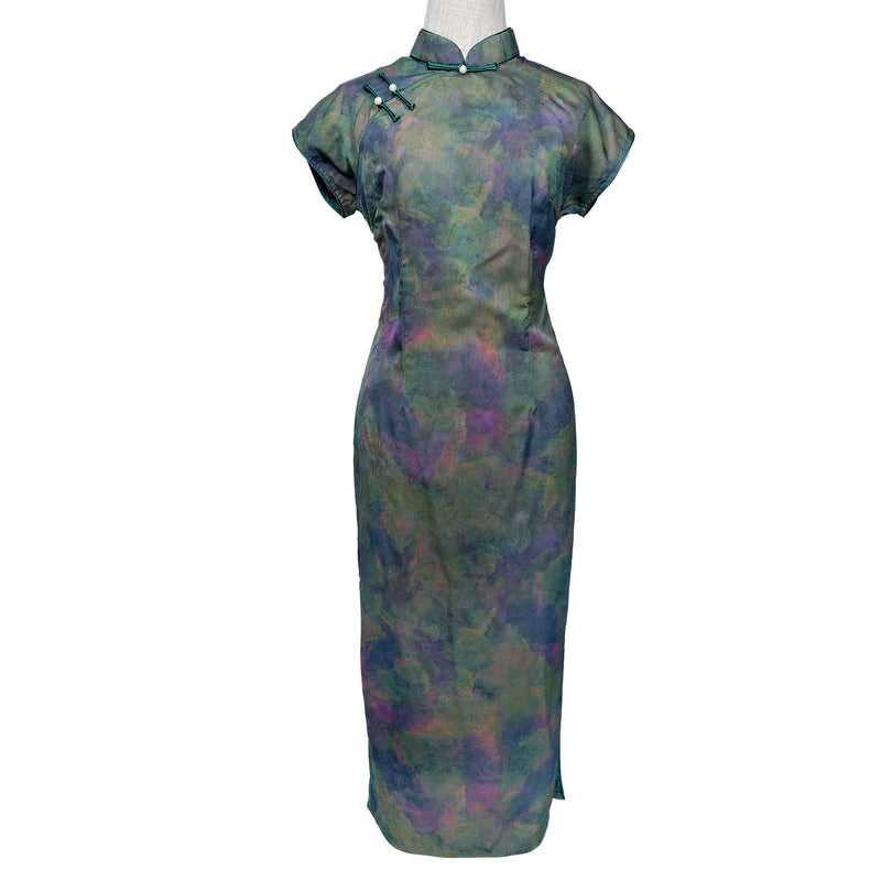 Short Sleeve Cheongsam - Monet Wall