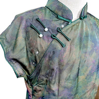 Short Sleeve Cheongsam - Monet Wall