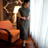 Short Sleeve Cheongsam - Monet Wall