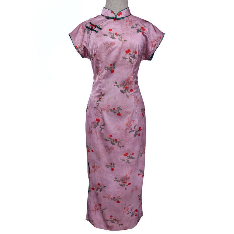 Short Sleeve Cheongsam - Cherry Orchard