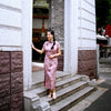 Short Sleeve Cheongsam - Cherry Orchard