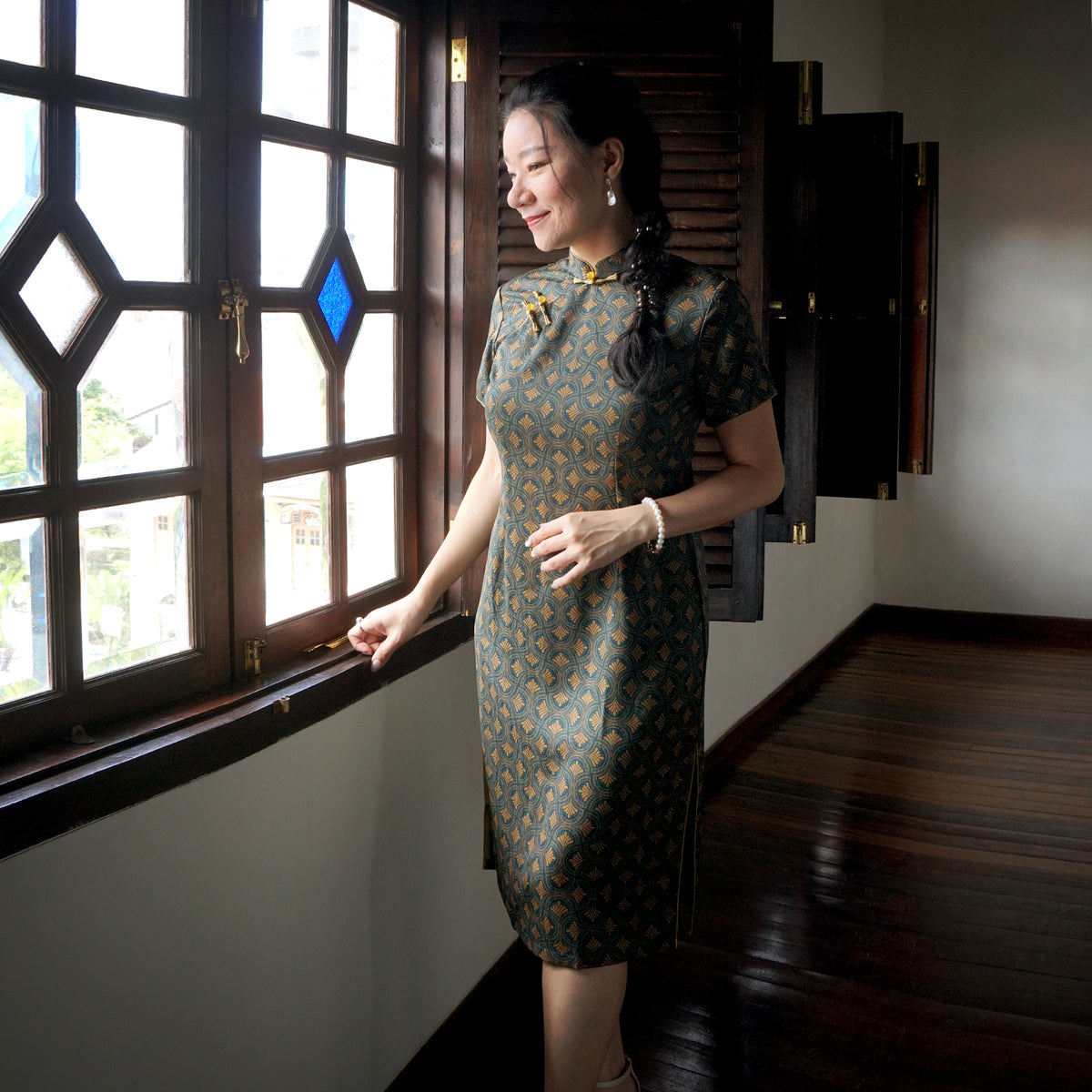 Short Sleeve Cheongsam - Oriental Lula