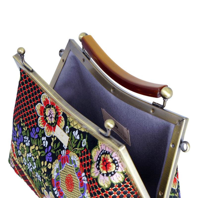 Amber Resin Top Handle Bag - Kimono