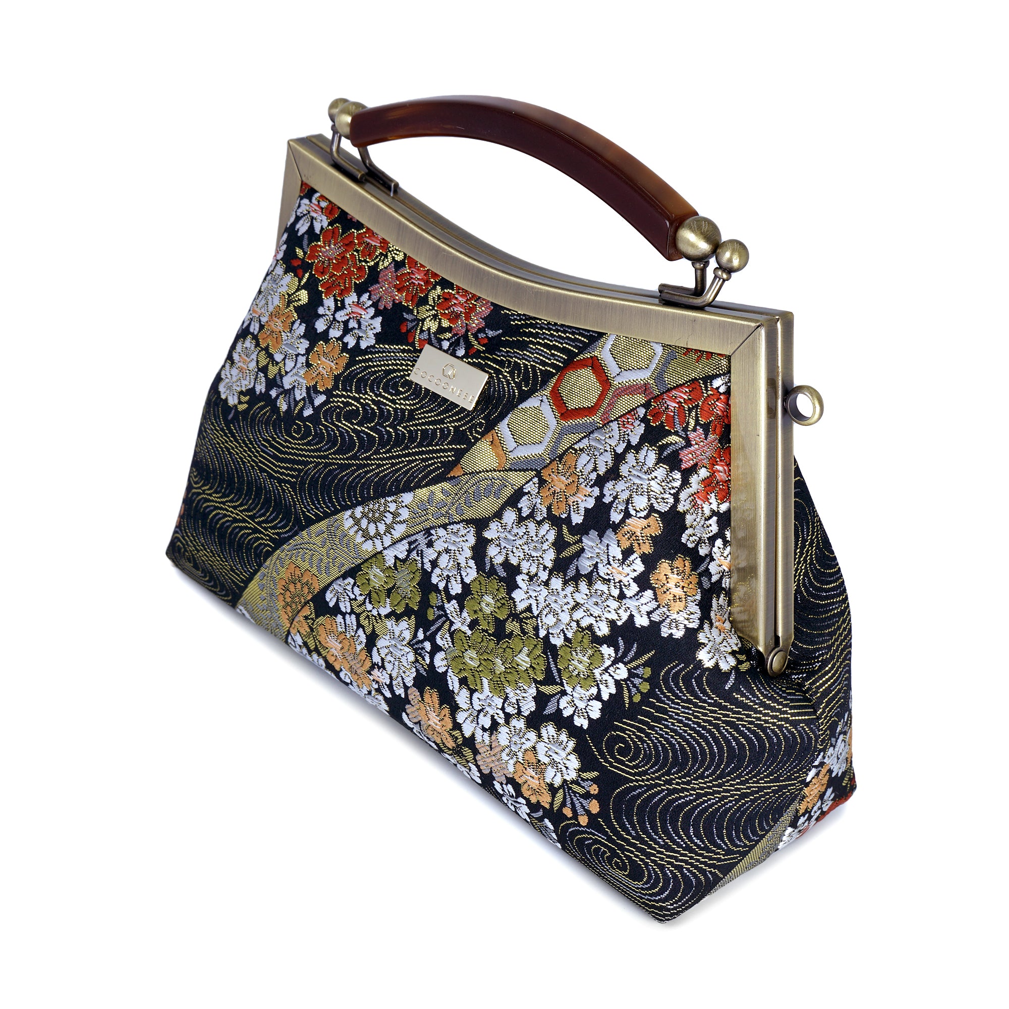 Amber Resin Top Handle Bag - Flower Garland